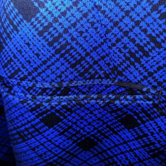 Lord & Taylor 424 Fifth royal blue plaid velvety single breasted suit jacket - Picture 4 of 5